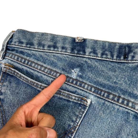 Wrangler FR13MMS Flame Resistant Original Fit Men's Jeans Size 40x30 Distressed - Picture 12 of 15